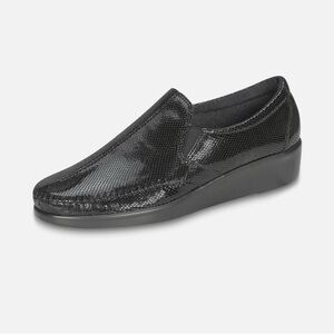 SAS Dream Black Slip-On Loafer Black Snake